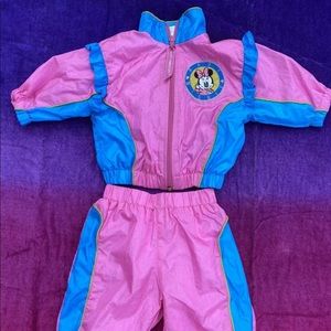 Vintage 1980’s Disney Kids Jumpsuit  Minnie Mouse